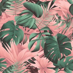 botanical opportunity organize, come full circle for organize and upgrade, with plant foundation for prints and weaved works of craftsmanship . Seamless pattern, AI Generated