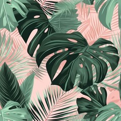 botanical opportunity organize, come full circle for organize and update, with plant establishment for prints and weaved works of craftsmanship . Seamless pattern, AI Generated