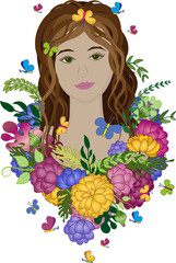 Girl in flowers