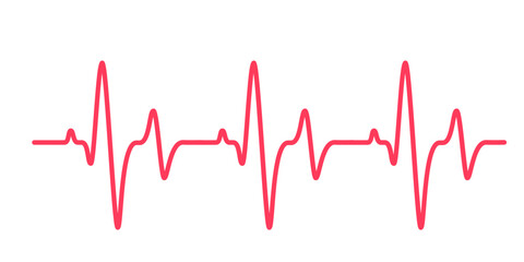 heart rhythm graph Checking your heartbeat for diagnosis - obrazy, fototapety, plakaty