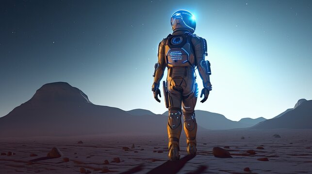 Astronaut in space suit Generative AI