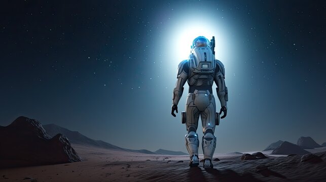 Astronaut in space suit Generative AI