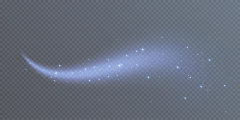 Magic blue wind png festive isolated on transparent background. Blue comet png with sparkling stars and dust.	
 - obrazy, fototapety, plakaty