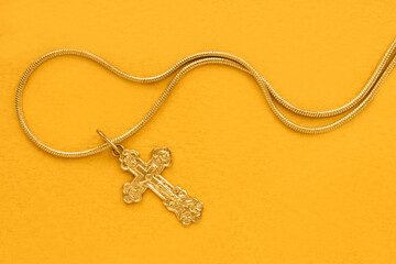 Golden cross necklace