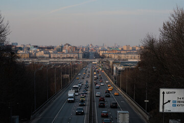 Traffic on the bridge.