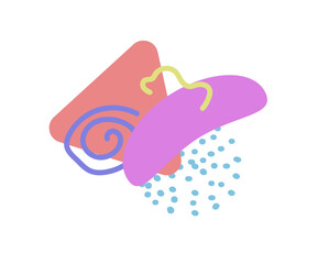 Abstract colored shapes, Vector graphics
