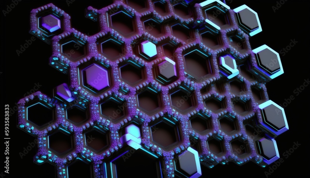 Aufkleber abstract background, global network connection. generative ai