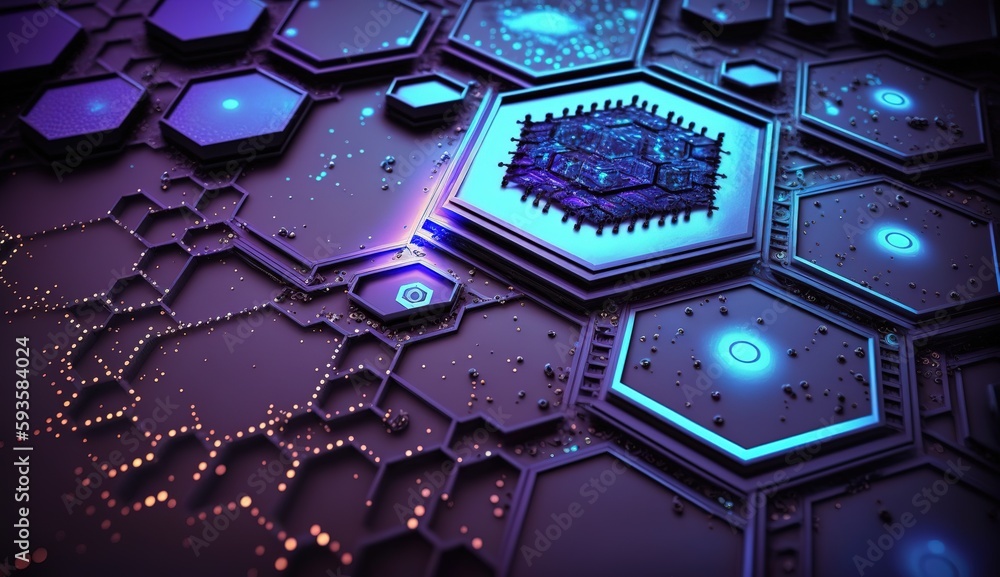 Aufkleber abstract background, global network connection. generative ai