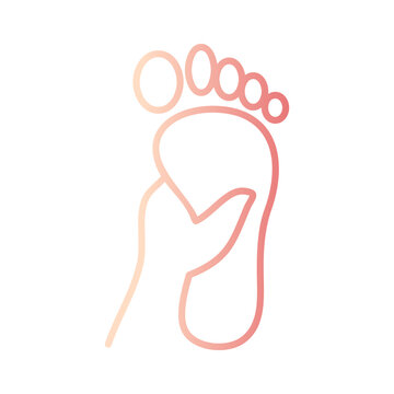 recommend clip art: foot massage pedicure gradient outline icon vector illustration
