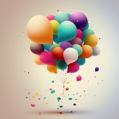 decorative balloon background create a happy atmosphere generative ai
