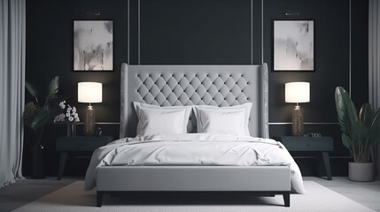 A modern design for bed room, elegant, interior luxury design.
