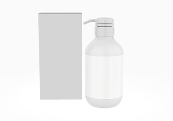 Realistic Cosmetic bottle can sprayer container. Dispenser for cream, soups, and other cosmetics With lid and without. Template For Mock up Your Design. 3D illustration