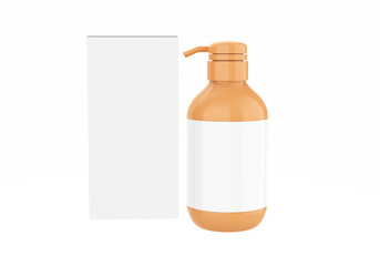 Realistic Cosmetic bottle can sprayer container. Dispenser for cream, soups, and other cosmetics With lid and without. Template For Mock up Your Design. 3D illustration