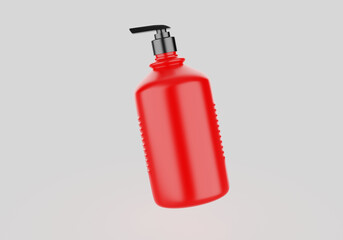 Realistic Cosmetic bottle can sprayer container. Dispenser for cream, soups, and other cosmetics With lid and without. Template For Mock up Your Design. 3D illustration