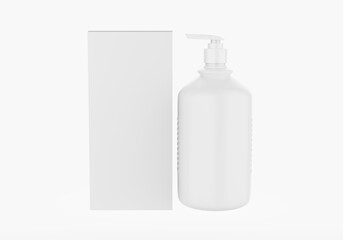 Realistic Cosmetic bottle can sprayer container. Dispenser for cream, soups, and other cosmetics With lid and without. Template For Mock up Your Design. 3D illustration