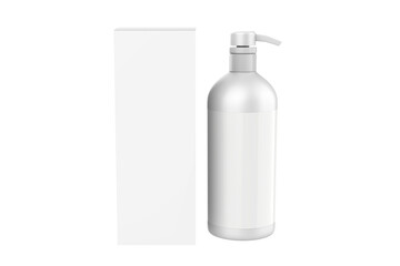 Realistic Cosmetic bottle can sprayer container. Dispenser for cream, soups, and other cosmetics With lid and without. Template For Mock up Your Design. 3D illustration