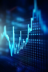 Visualize Your Financial Success with Blue Graphs Showing Positive Trends and Accurate Data