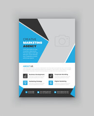 Corporate Business company flyer template vector design, Flyer Template Geometric shape used for business poster layout, corporate banners, and leaflets. Graphic design layout with triangle