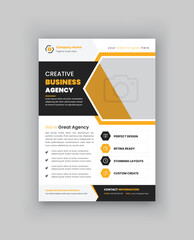 Corporate Business company flyer template vector design, Flyer Template Geometric shape used for business poster layout, corporate banners, and leaflets. Graphic design layout with triangle
