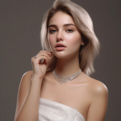Young and Beautiful Model Embodying Success, Independence and Confidence for Fashion Magazine