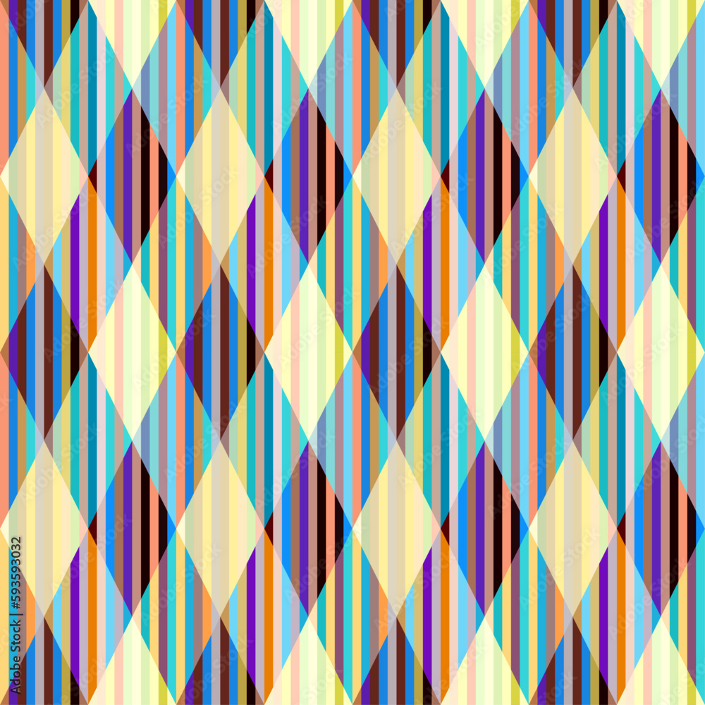 Poster Argyle seamless vector pattern background. Pattern of a rhombuses.