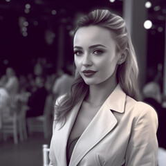 Young and Beautiful Model Embodying Success, Independence and Confidence for Fashion Magazine