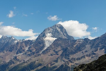 Mount Bietschhorn in switzerland wallis.