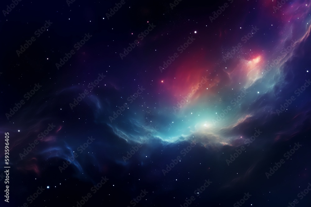 Wall mural space galaxy background with cosmic nebula and galaxies. generative ai