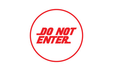 Do not enter sign circle