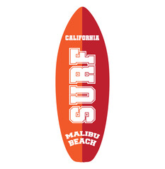 California dreams in Malibu Beach surf board