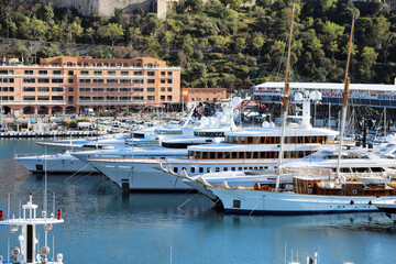 Elite Superyachts at Monaco Grand Prix - obrazy, fototapety, plakaty