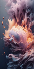 Fototapeta premium Soft Floral Petals Abstract Background - Generative AI