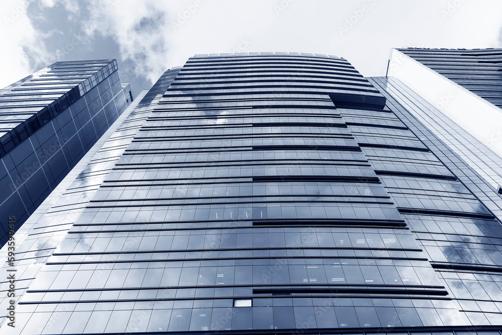 Poster exterior of modern architectue. building abstract background