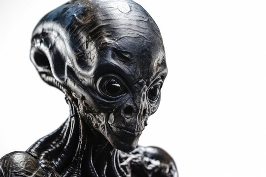 alien on clean background created with Generative AI technology