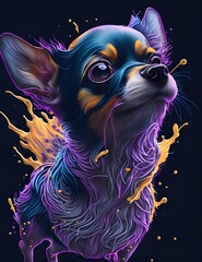 Il Chihuahua, il più piccolo ma più il grande in personalità - immagine digitale per divertirti e sorprendere tutti - Splash Art
