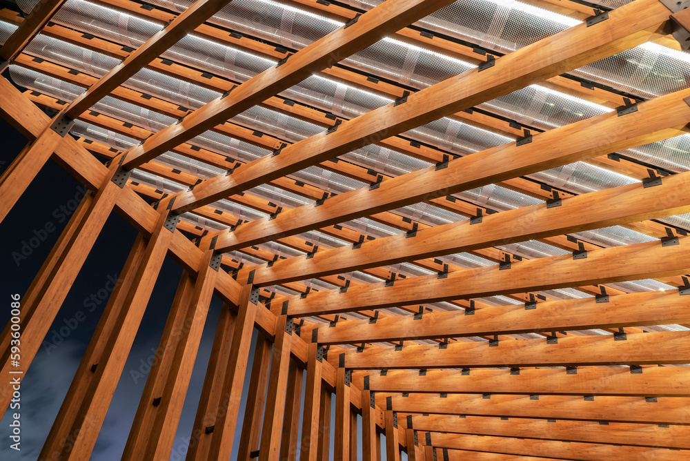 Poster interior of modern architecture. building abstract background