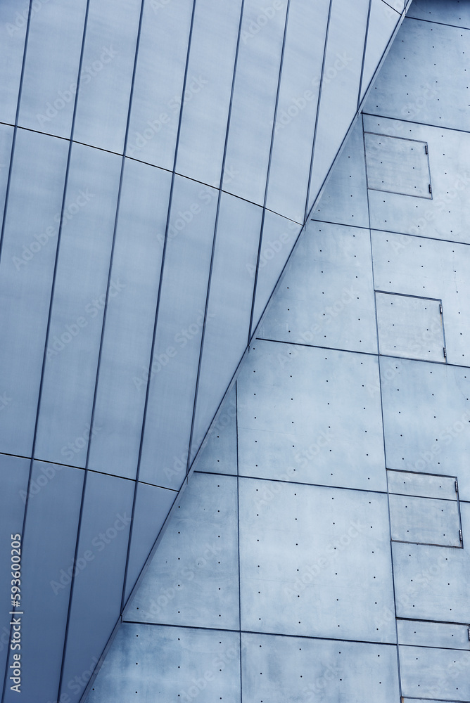 Aufkleber Exterior of modern architecture. Building abstract background