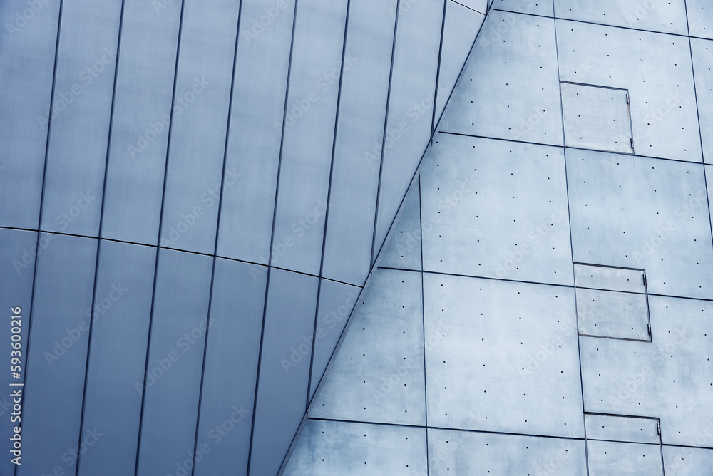 Aufkleber Exterior of modern architecture. Building abstract background