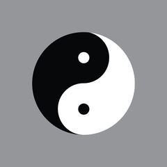 yin yang symbol on black background