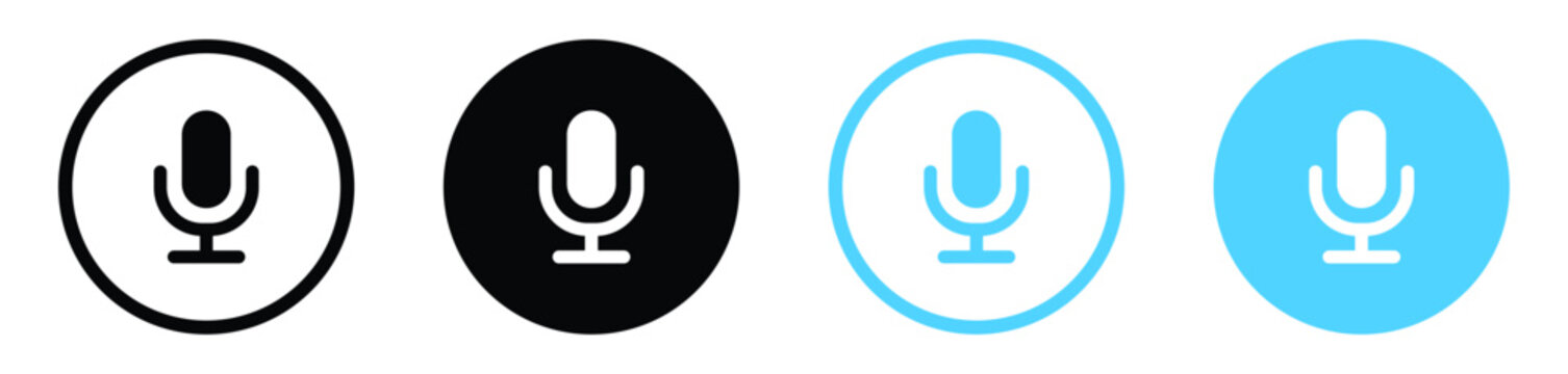 microphone mic icon, voice icon symbol buttons