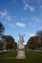 Fototapeta premium Statue in Esplanade Gaston Monnerville in Paris France.