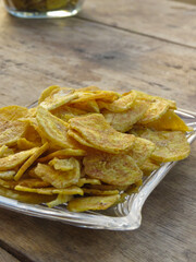 banana chips in a bowl
