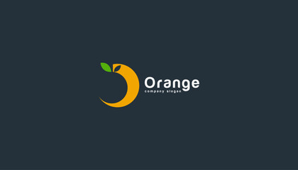 orange fruit, Lime lemon fruit logo design vector illustration.