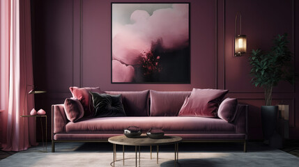 modern classic design for living room, elegant, interior luxury design.