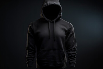 Obraz premium hoodie on dark background created with Generative AI technology