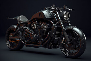 Obraz na płótnie Canvas motorcycle isolated on white created with Generative AI technology