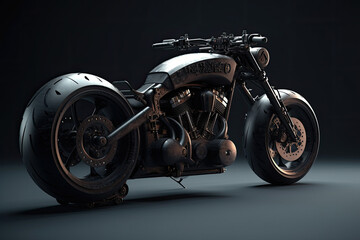 motorcycle isolated on white created with Generative AI technology