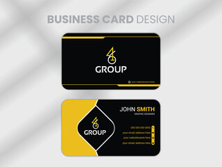 Modern professional Business card and visiting card design template. Luxury personal card design. Elegant dark background with attractive color.