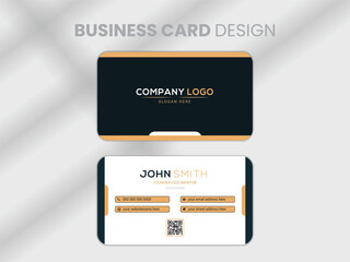Beautiful business card design with luxury brand color template for company personal identity