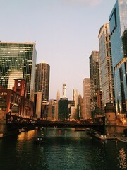 Fototapeta premium Chicago skyline on Chicagohenge day